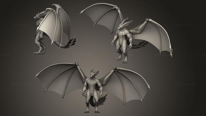 Статуэтки герои, монстры и демоны (Серафис Зурван, STKM_0323) 3D модель для ЧПУ станка